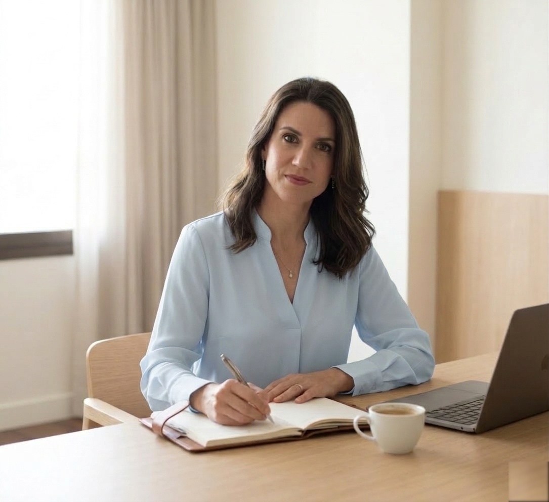 Ana Caballero preparando sesión con el Método CRECE